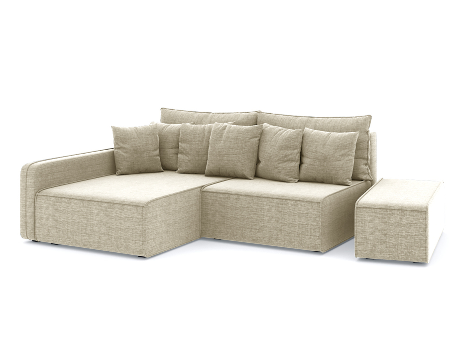 Диваны угловые в гостиную, Диван-кровать угловой Портленд еврокнижка НПБ, рогожка Дрим