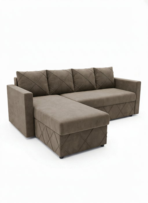 Диваны угловые, Диван угловой Стелла 140, велюр