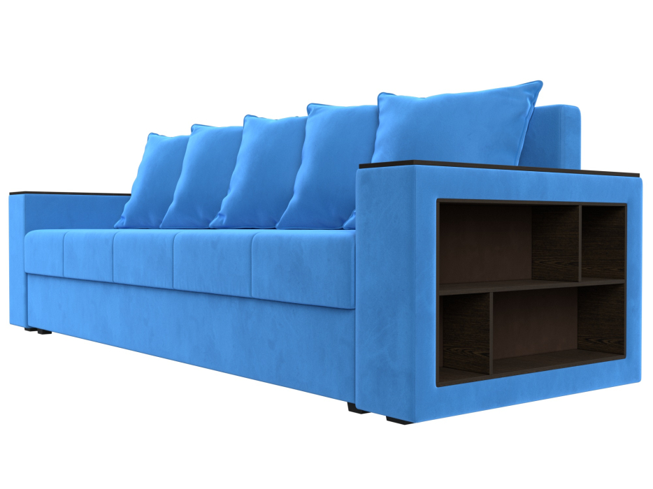 Диваны прямые, Диван прямой Дубай Лайт полки справа, велюр