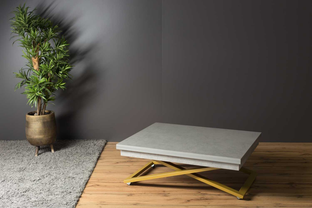 Обеденные столы, Стол-трансформер Cross (золото)