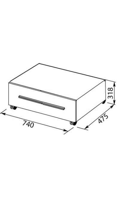 Тумбы без раковины, Тумба подкатная  Aquanet Нота 75 