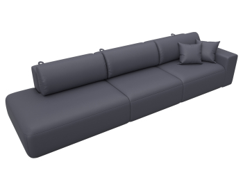 Диван прямой Лига-036 НПБ Модерн Лонг подлокотник справа, экокожа GRIFON