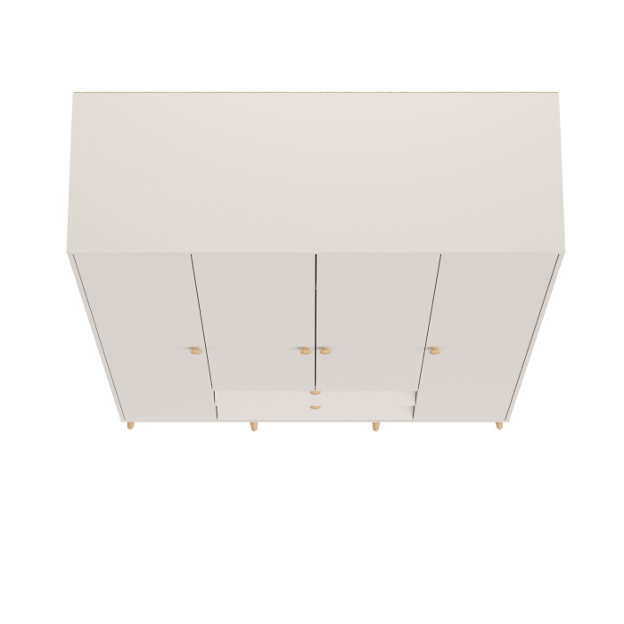 Для одежды, Шкаф 4-х дверный с двумя ящиками Афина 4-75930