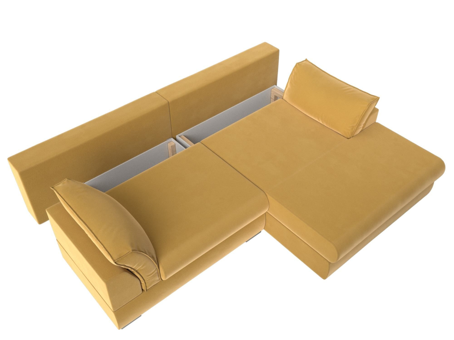 Диваны угловые в гостиную, Угловой диван Пекин угол правый, микровельвет