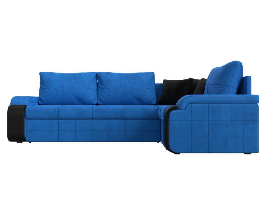Диваны угловые в гостиную, Диван угловой Николь правый угол, велюр / экокожа
