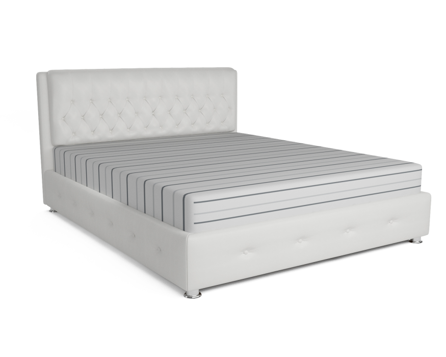 Кровати с мягким изголовьем, Кровать Граф 140 см (Экокожа)