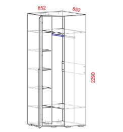 Шкаф угловой Харди