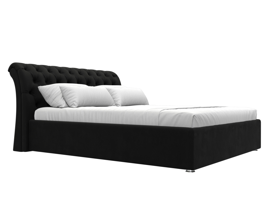 Мягкая кровать, Кровать интерьерная Сицилия 160, микровельвет