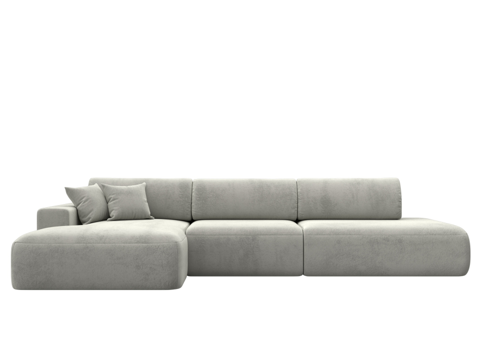 Диваны угловые в гостиную, Диван угловой Лига-036 НПБ Модерн Лонг левый угол, велюр TOWER