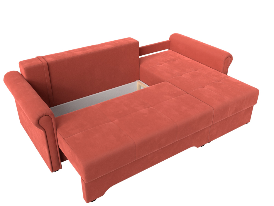 Диваны угловые в гостиную, Угловой диван Леон правый угол, микровельвет