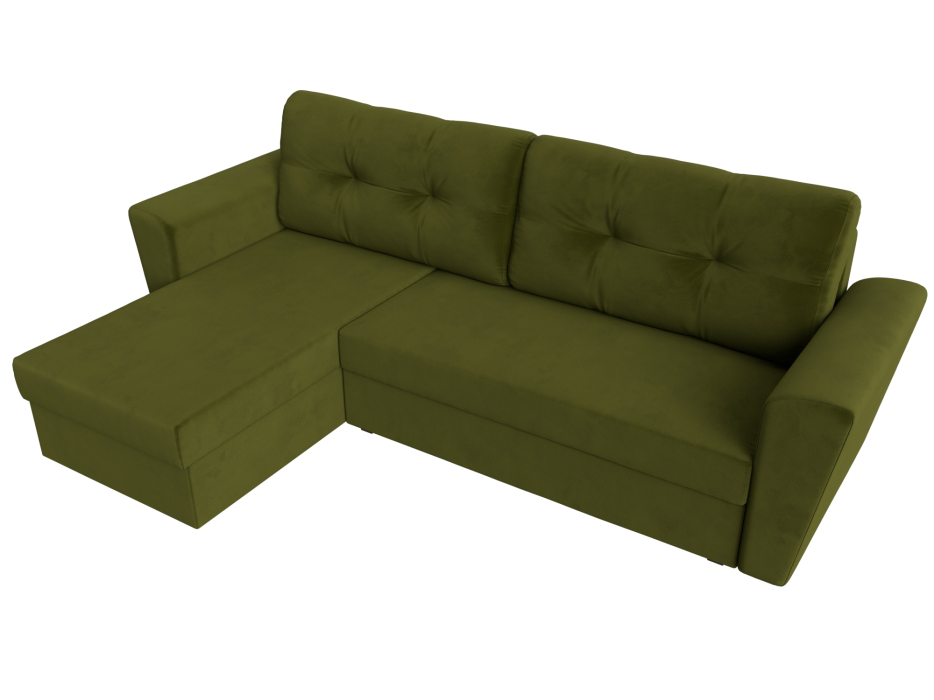 Диваны угловые в гостиную, Угловой диван Амстердам Лайт левый угол, микровельвет