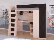 Кровати-чердаки, Кровать-чердак Астра 10 Дуб молочный