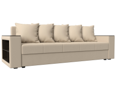 Диваны прямые, Диван прямой Дубай Лайт полки слева, экокожа