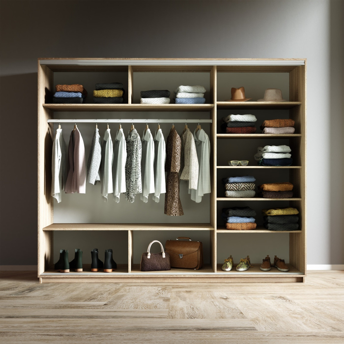 Шкафы-купе 3-х дверные, Шкаф-купе Экспресс 3-х дверный Фотопечать Шелк Стекла 240х60х240