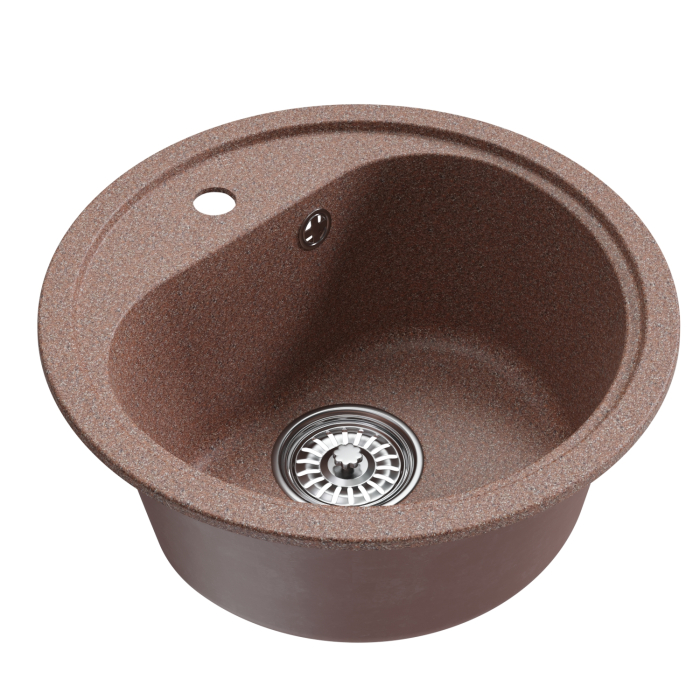 Кухонные мойки, Мойкa ML-GM10 круглая, 440мм (глуб. чаши 180) NEW*