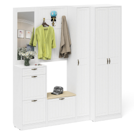 Полный набор мебели для прихожей П-6 компоновка № 31 МДФ фрезеровка прованс