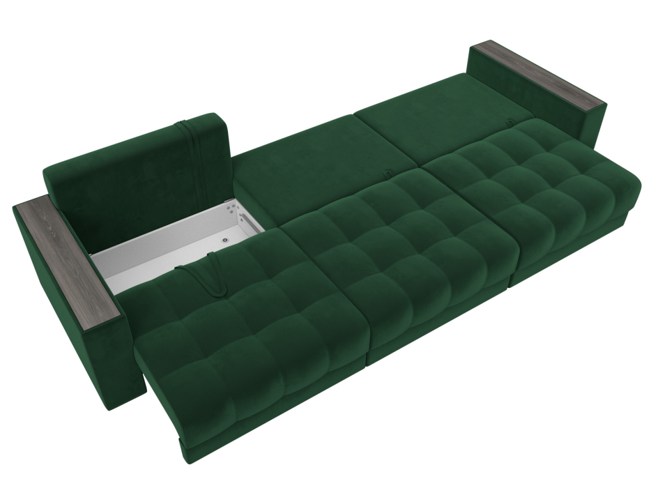 Дизайнерские диваны для гостиной, Диван прямой с декором Лига-049 НПБ Лонг, велюр SEVEN