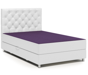 Кровать тахта Шармэль 90 с подъемным механизмом, рогожка / экокожа