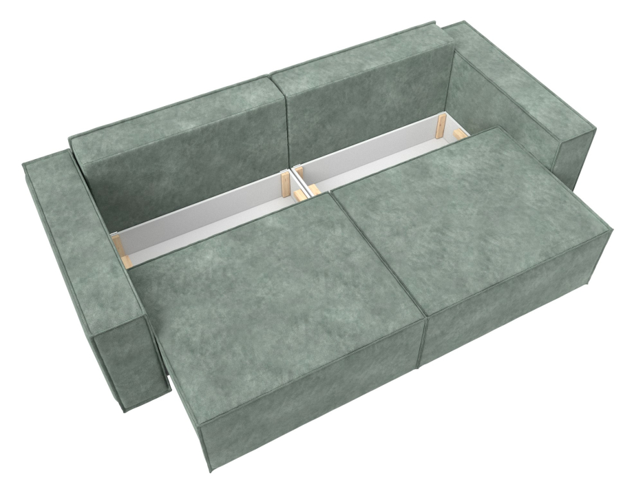 Диваны кровати со спальным местом, Диван прямой Куба, велюр BRUT