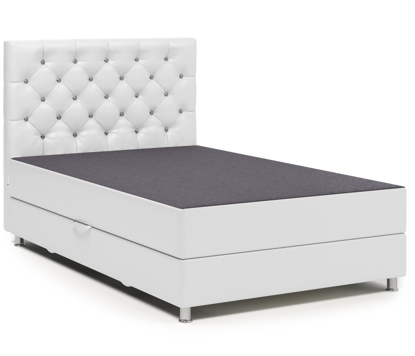 Мягкая кровать, Кровать тахта Шармэль Люкс 90 с подъемным механизмом, рогожка / экокожа