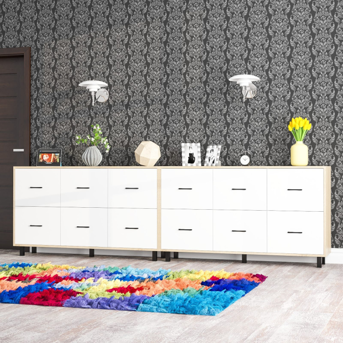 ТВ-тумбы, Два комода-тумбы с ящиками и на ножках РВК 127-1504