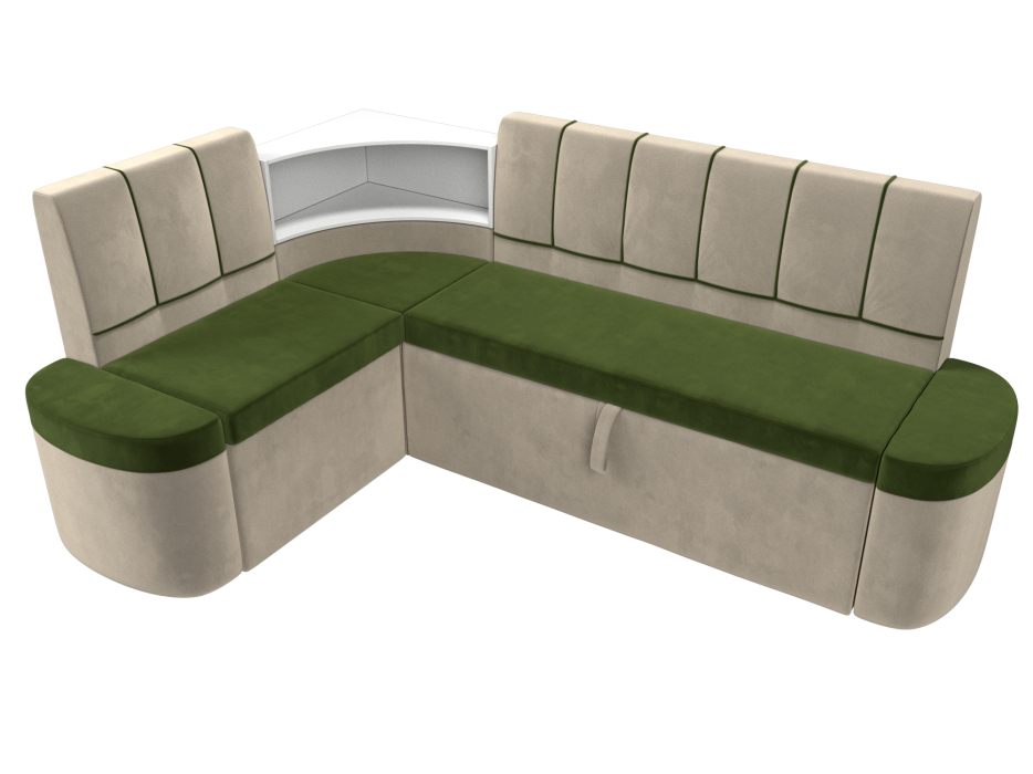 Диваны угловые кухонные, Кухонный угловой диван Тефида левый угол, микровельвет