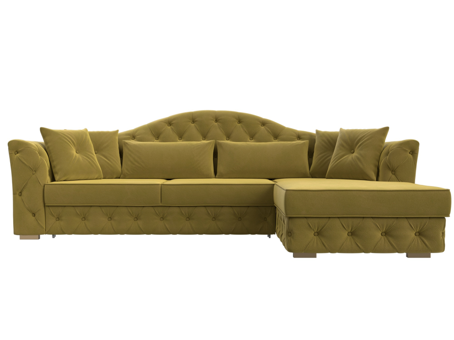 Диваны угловые в гостиную, Диван угловой Артис правый угол, микровельвет