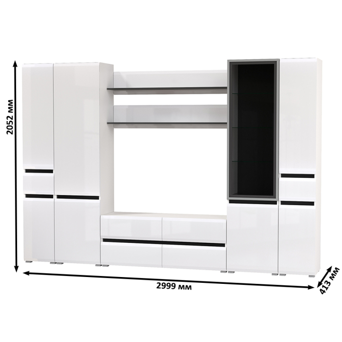 Стенки для гостиной, Сидней Комплектация № 66