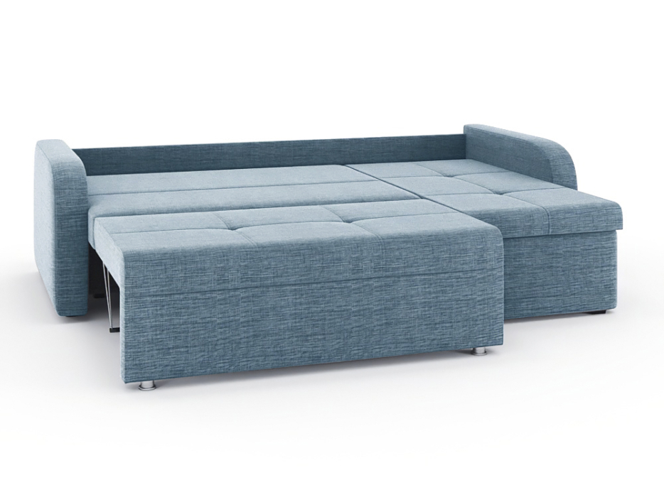 Диваны угловые в гостиную, Диван-кровать угловой Мини Люкс трехсекционная еврокнижка, рогожка