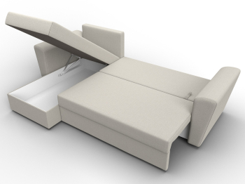 Угловой диван Амстердам Лайт левый угол, рогожка Амур