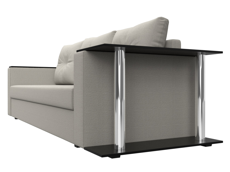 Диваны еврокнижки, Диван прямой Атланта со столом справа, рогожка Амур