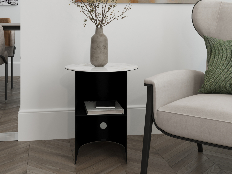 Журнальные столики, Придиванный стол Sline Тоби керамогранит