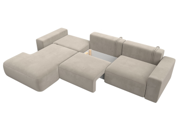 Диван угловой Лига-036 Классик Лонг левый угол, микровельвет