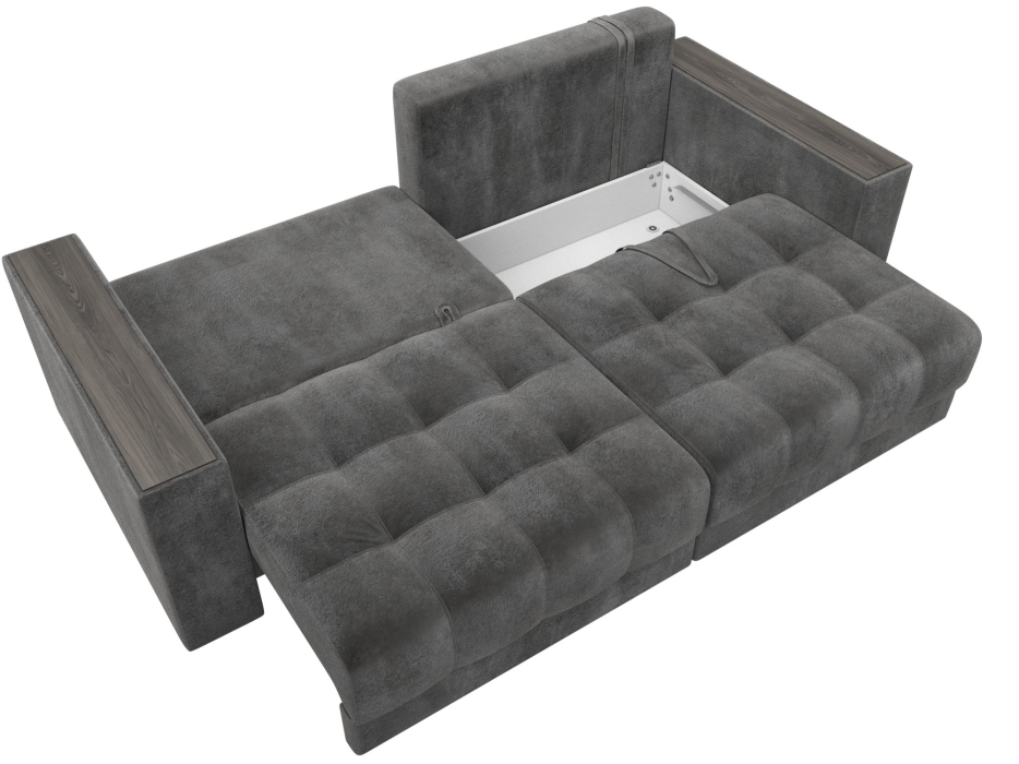 Диваны еврокнижки, Диван прямой с декором Лига-049 НПБ, велюр TOWER