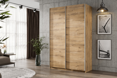 Шкаф-купе Smart 1222 2х дверный (фасады ЛДСП) профиль серебро