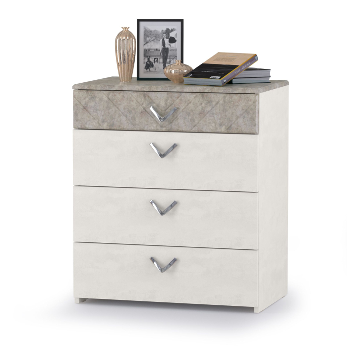 Комоды, Комод Амели 13.106 шёлковый камень/бетон чикаго беж