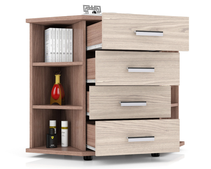 Комоды, Угловой комод МД-К12П с открытыми полкам