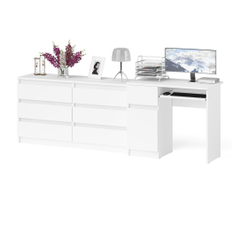 Комод 6-ть ящиков Мори 1380 и стол компьютерный МС-1 дверка и ящик слева