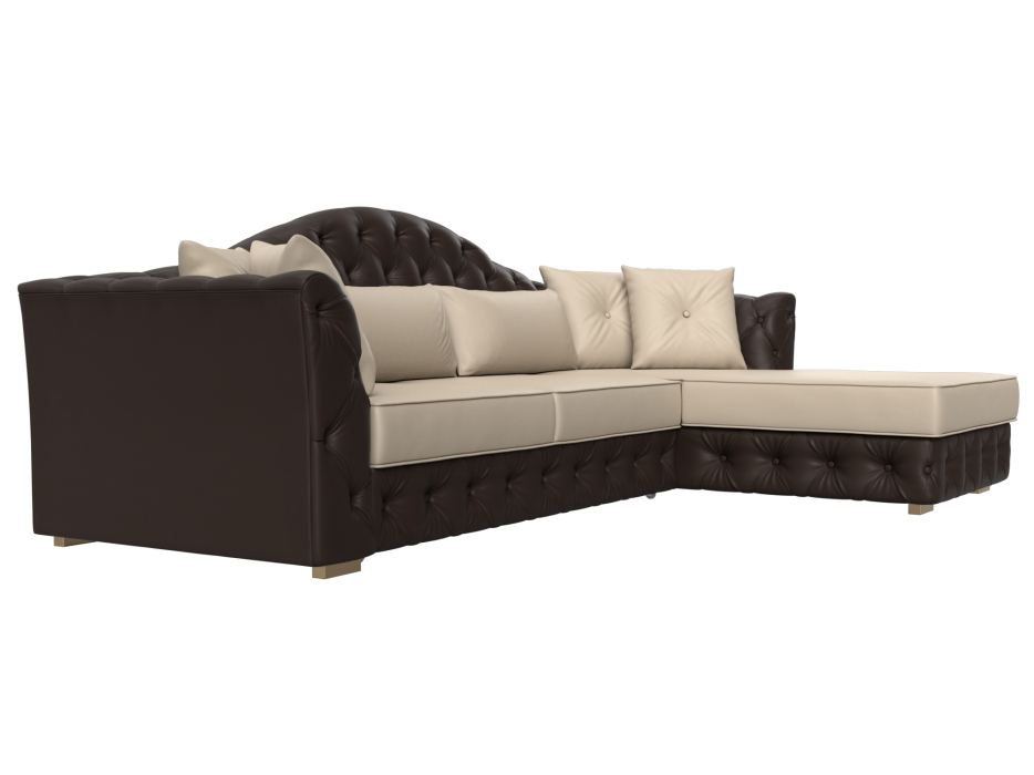 Диваны угловые в гостиную, Диван угловой Артис правый угол, экокожа