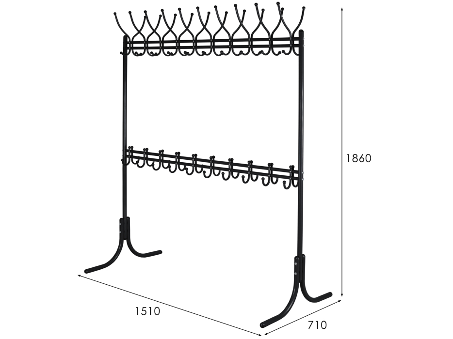 Вешалки, Вешалка напольная Мебелик М 12М