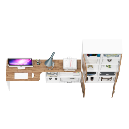 Лидер-8 письменный стол-трансформер и два пенала Лидер-8.