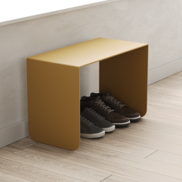 Журнальный столик металлический приставной RILONI Gold