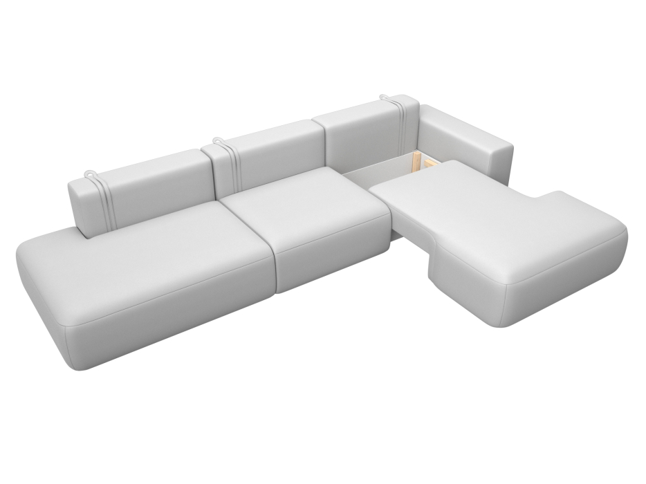 Диваны угловые в гостиную, Диван угловой Лига-036 НПБ Модерн Лонг правый угол, экокожа GRIFON 