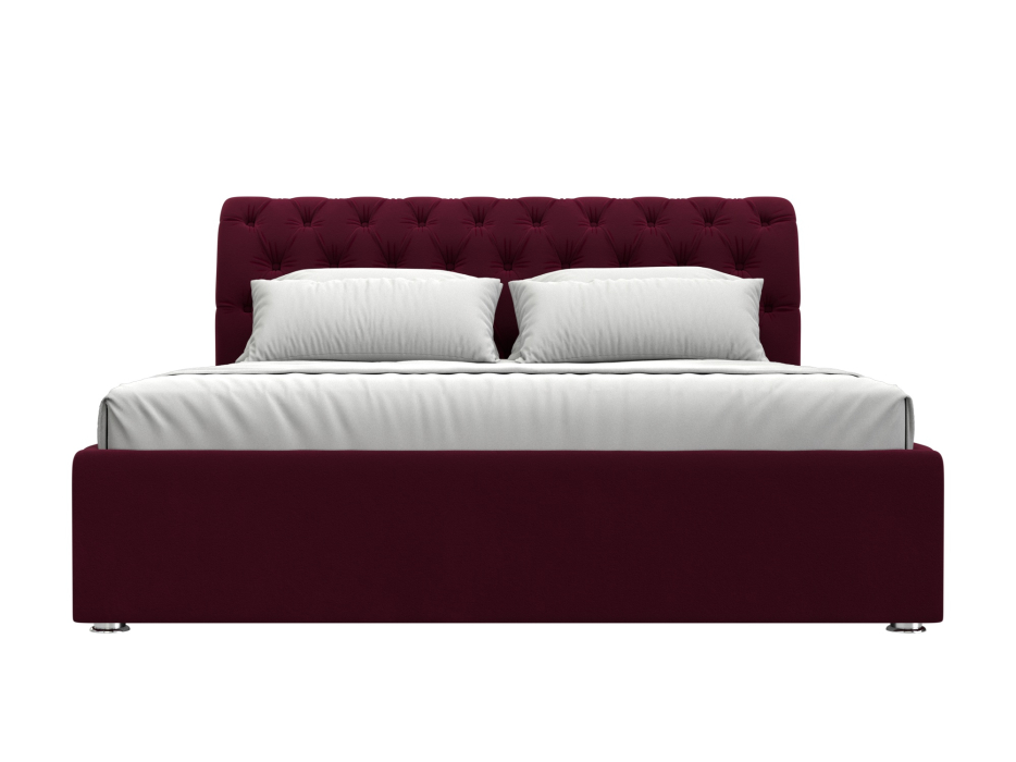 Мягкая кровать, Кровать интерьерная Сицилия 160, микровельвет