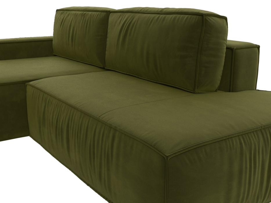 Диваны угловые в гостиную, Угловой диван Прага модерн левый угол, микровельвет