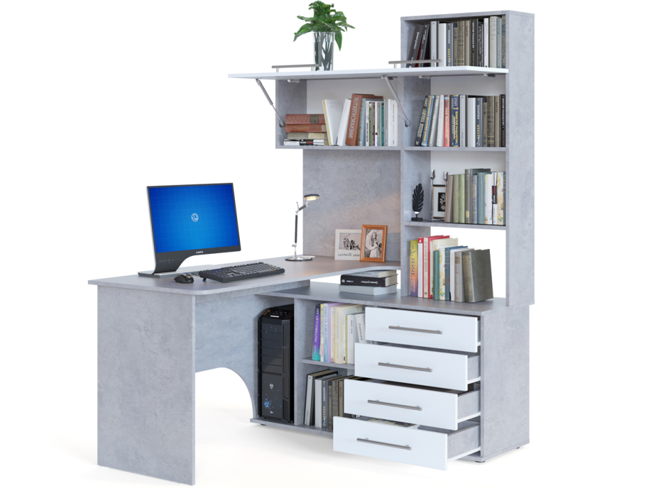 Угловые компьютерные столы, Стол компьютерный Сокол КСТ-14П