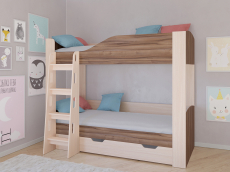 Детские кровати, Кровать двухъярусная Астра 2 Дуб молочный