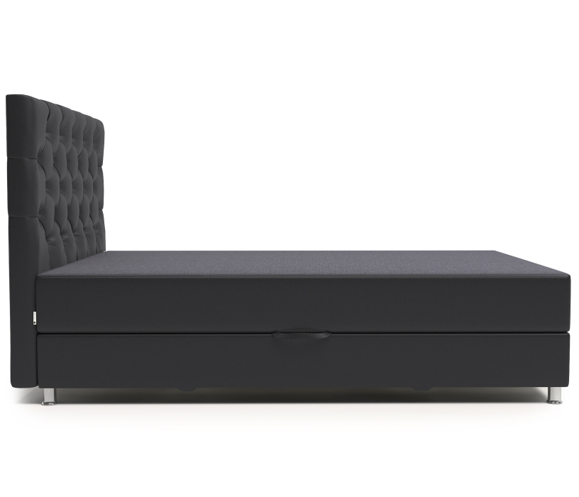 Мягкая кровать, Кровать тахта Шармэль 90 с подъемным механизмом, рогожка / экокожа