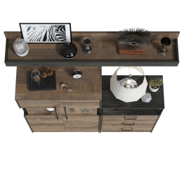 Комод с витриной и подсветкой и комод с ящиками Трувор