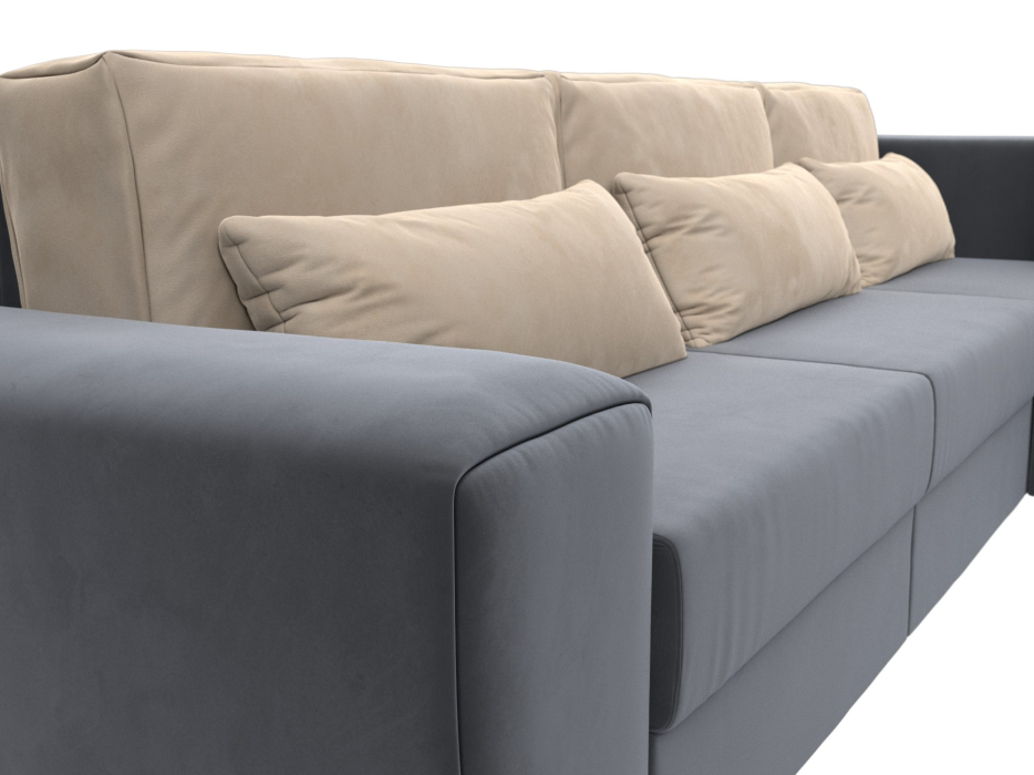 Диваны угловые в гостиную, Диван угловой Лига-008 Long правый, велюр